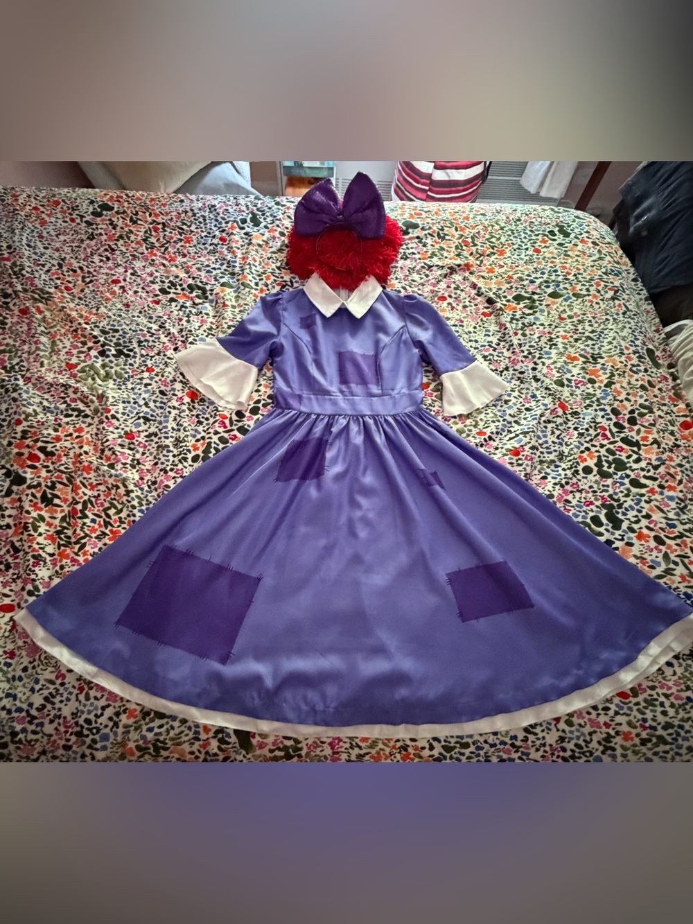 Ragatha costume with dress, wig and bow headband